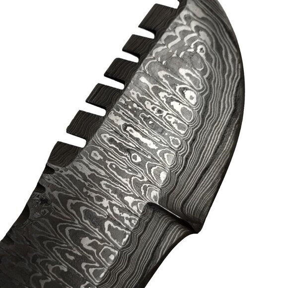 HC-61 HandyCrafts Outdoor Handmade Red Wood Buffalo Horn Tracker Knife W/ Sheath - Picture 3 of 5